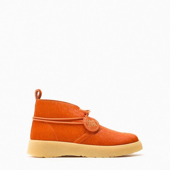 CLARKS X ZARA WALLABEE BOOTS ORANGE SIZE 6